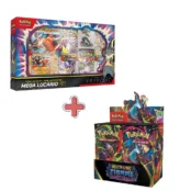 Pokemon Bundle Display Fiamme Spettrali + Collezione con Statuina Mega Lucario (IT)
